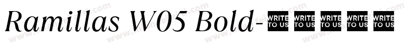Ramillas W05 Bold字体转换